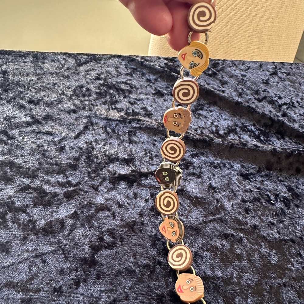 Polymer Face Bracelet - Vintage estate & jewelry
